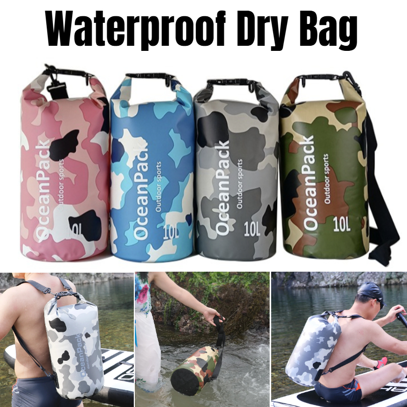 Dry Bag Roll Top - Tas Kering Tahan Air Kamuflase Roll