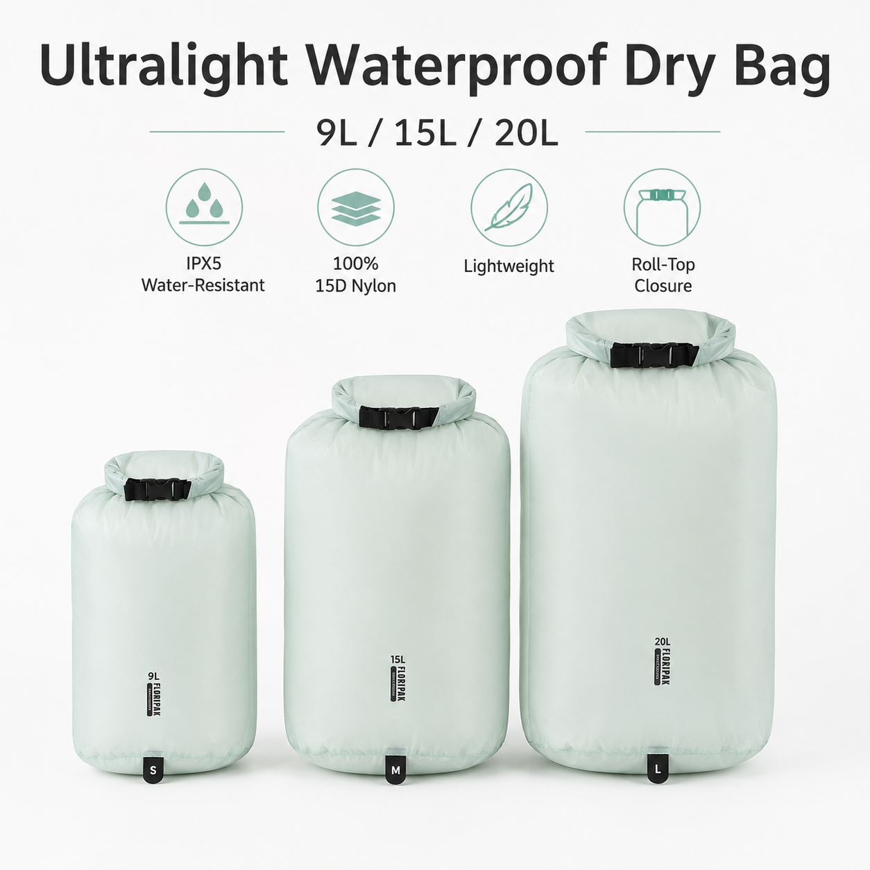 Set Tiga Bagian 100%15D Nylon  - Dry Bag Roll Top ulasan dan harga
