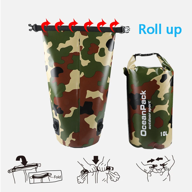 Tas Kering Tahan Air Kamuflase - Dry Bag Roll Top ulasan dan harga