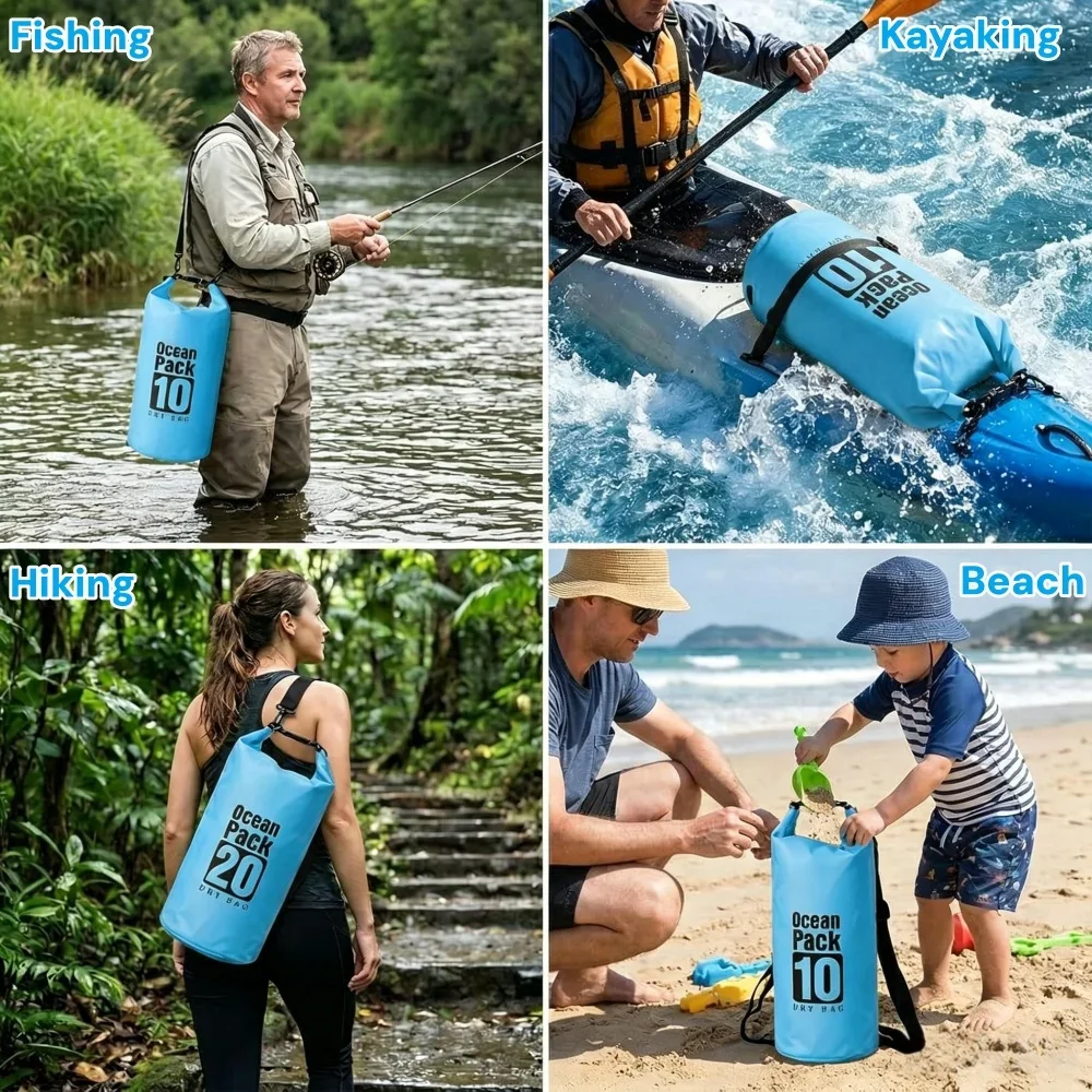 Tas Kering Tahan Air 500D, Tas - Dry Bag Roll Top ulasan dan harga